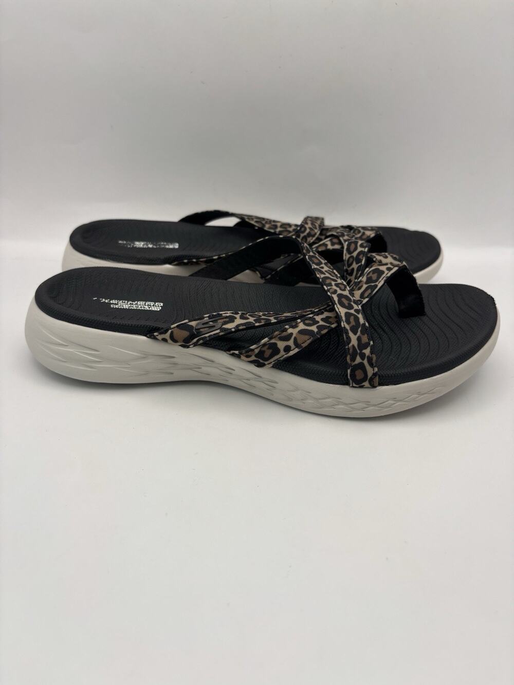 Skechers Go Walk Flex Leopard Print Sandals Women Size 7